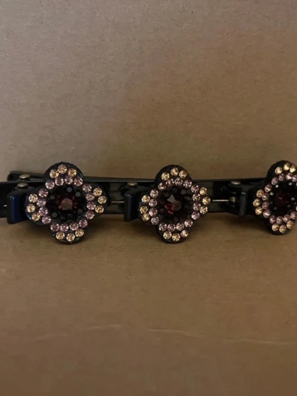 Rsvelte Triple Braided Hair Clip with 3 Small Clips For Women